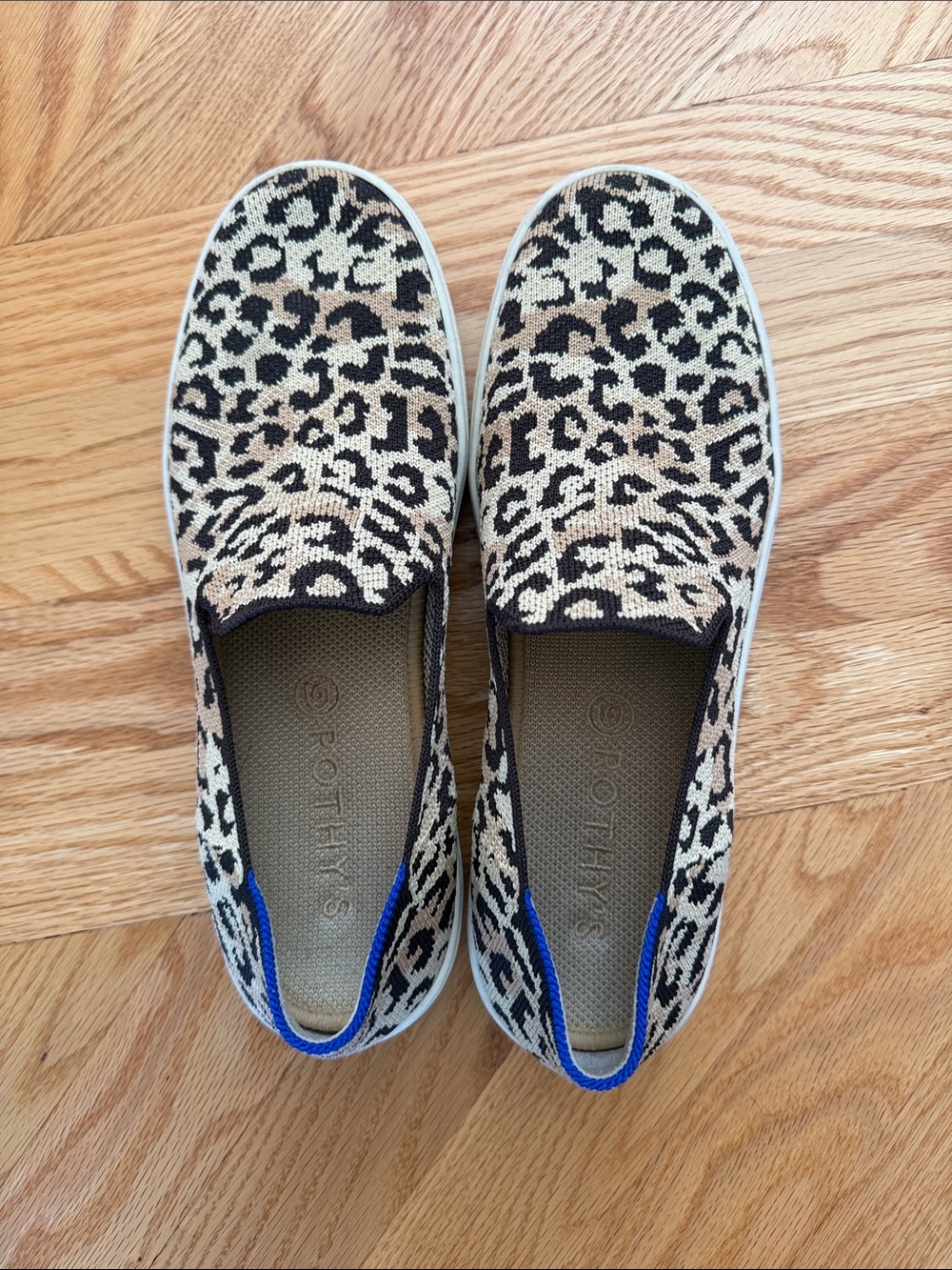 Rothy's Leopard-Print Slip-On Sneakers - Black & Tan - Picture 2 of 7